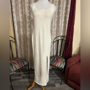 EL-Ana Elegant Cream Maxi Dress